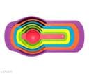 6 Pcs Measuring Cup Spoons Kitchen Tools, Bakeware Rainbow Colors